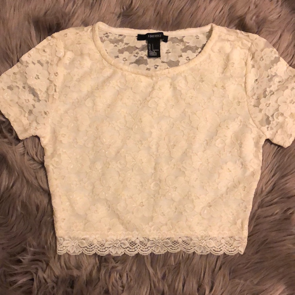 Lace crop top